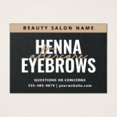 Premium Black Eyebrow Tint Henna Brows Aftercare (Vorderseite)