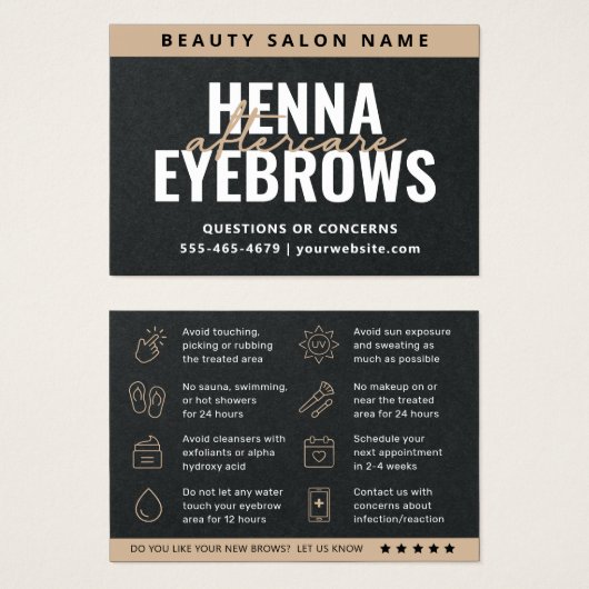Premium Black Eyebrow Tint Henna Brows Aftercare (Vorne & Hinten)