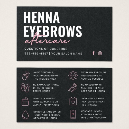 Premium Black Eyebrow Tint Henna Brows Aftercare (Vorne & Hinten)