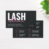 Premium Black Eyelash Extensions Aftercare Card (Schreibtisch)