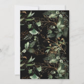 Premium Black Gold Eukalyptus Wreath Greenerity Mo Einladung (Rückseite)
