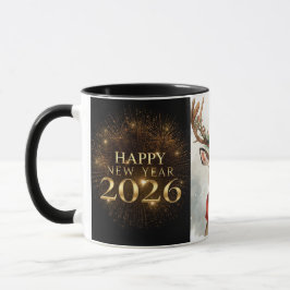 premium black gold happy new year coffee mug tasse