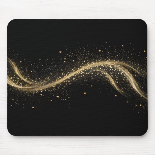 Premium Black Gold Tech-Stil Mousepad (Vorne)