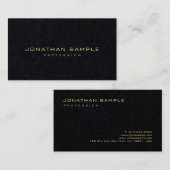 Premium Black Gold Text Elegant Minimalistisch mod Visitenkarte (Vorne/Hinten)