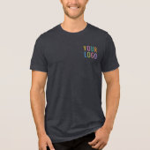 Premium Black Heather T - Shirt Custom Logo Unisex (Vorderseite)