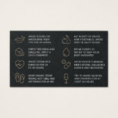 Premium Black Luxe Lip Filler Aftercare Card (Rückseite)