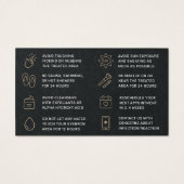 Premium Black Luxury Henna Brows Aftercare Card (Rückseite)