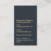 Premium Black Marble Branding Visitenkarte (Rückseite)