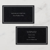 Premium Black Minimalistisch Beruflich Modern Visitenkarte (Vorne/Hinten)