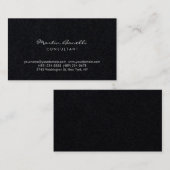 Premium Black Minimalistisch Modern Visitenkarte (Vorne/Hinten)
