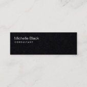 Premium Black Modern Consultant Minimalistisch Mini Visitenkarte (Vorderseite)