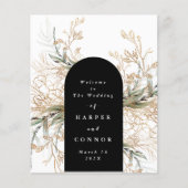 Premium Black Modern Onyx Abstrakt Eucalyptus (Vorderseite)