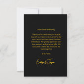 Premium Black Modern Typografy Dankeskarte (Rückseite)