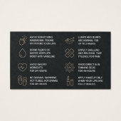 Premium Black Needles Lippen Filler Aftercare Card (Rückseite)