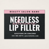 Premium Black Needles Lippen Filler Aftercare Card (Vorderseite)