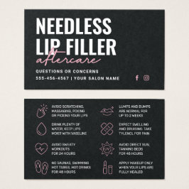 Premium Black Needles Lippen Filler Aftercare Card