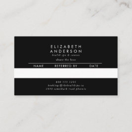 Premium Black Onyx Pampas Grass Floral Ultra Empfehlungskarte