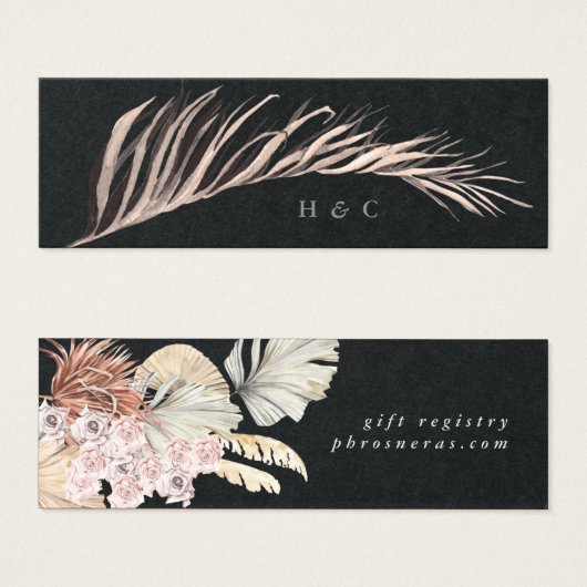 Premium Black Pampas Grass Floral Dschungel Hochze (Vorne & Hinten)