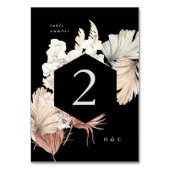 Premium Black Pampas Grass Tropischer Dschungel Fl Tischnummer (Vorderseite)