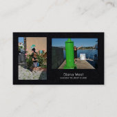 Premium Black Paper Foto Business Card Visitenkarte (Vorderseite)