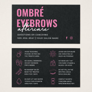Premium Black & Pink Ombre Pulver Brows Aftercare