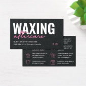 Premium Black Pink Waxing Aftercare Card (Schreibtisch)