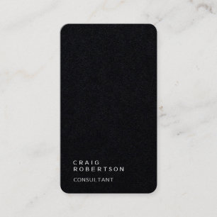 Premium Black Schlicht Trendy Modernes Minimalisti Visitenkarte