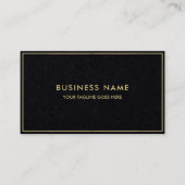 Premium Black Template Luxus Elegant Modernes Gold Visitenkarte (Vorderseite)