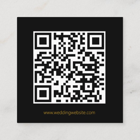 Premium Black UAWG QR Code-Umschließungskarte Begleitkarte (Rückseite)
