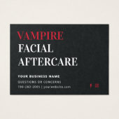 Premium Black Vampire Facial Aftercare Advice (Vorderseite)