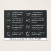 Premium Black Waxing Aftercare Card Haarentfernung (Rückseite)