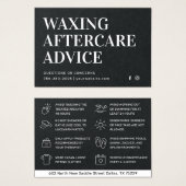 Premium Black Waxing Aftercare Card Haarentfernung (Vorne & Hinten)