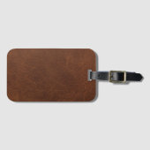 Premium-Braun-Leder-Muster-Reisegepäckanhänger Gepäckanhänger (Vorderseite (Horizontal))