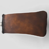 Premium Brown Leather Golf Head Cover - Stilvoll & Golf Headcover (Vorderseite)
