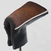 Premium Brown Leather Golf Head Cover - Stilvoll & Headcover (3/4 Vorderseite)
