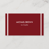 Premium Burgundy Gold Business Card Set Visitenkarte (Rückseite)