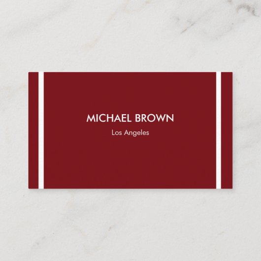 Premium Burgundy Gold Business Card Set Visitenkarte (Rückseite)