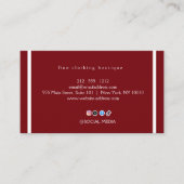 Premium Burgundy Gold Business Card Set Visitenkarte (Vorderseite)