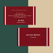 Premium Burgundy Gold Business Card Set Visitenkarte
