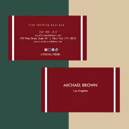 Premium Burgundy Gold Business Card Set Visitenkarte