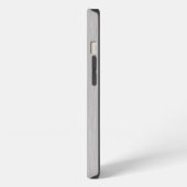 Premium-Bürstet Silber-Metallstruktur iPhone Hülle (Linke Seite)