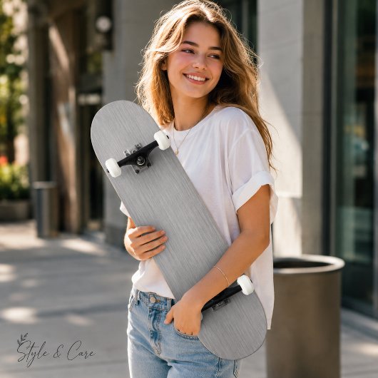 Premium-Bürstsilber-Metallstruktur Skateboard