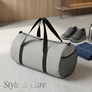 Premium-Bürstsilber-Metalltextur Klassiker Duffle Bag