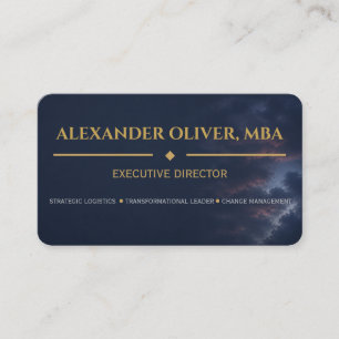 Premium Business Blue und Gold Executive Visitenkarte