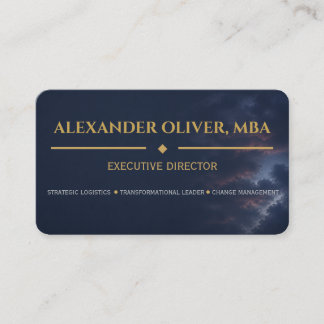 Premium Business Blue und Gold Executive Visitenkarte