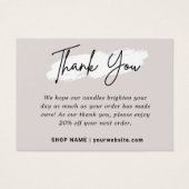 Premium Candle Care Instruktionen Danke Karte (Vorderseite)