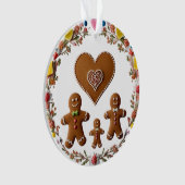 Premium Candy Wreath Gingerbread Family Love Ornament (Vorderseite)