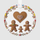 Premium Candy Wreath Gingerbread Family Love Ornament (Rückseite)