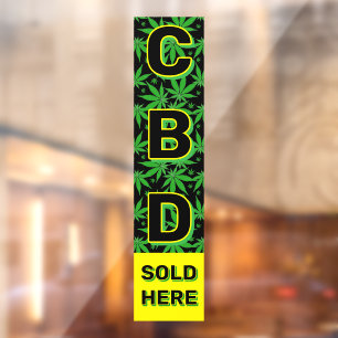 Premium CBD-Öl hier Verkauft Anzeige Fensteraufkleber