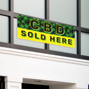 Premium CBD Öl verkauft hier Werbung Banner